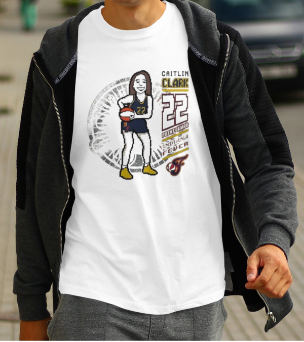 Caitlin Clark Indiana Fever 8-bit Player 22 Point Guard Youth Stadium Essentials T-Shirt
