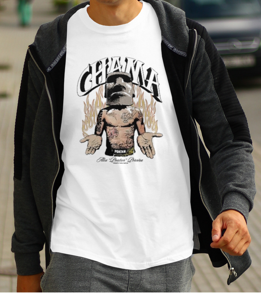 Chama Poatan Alex Poatan Pereira Pronto Para Matar Fiery Warrior Tattooed T-Shirt