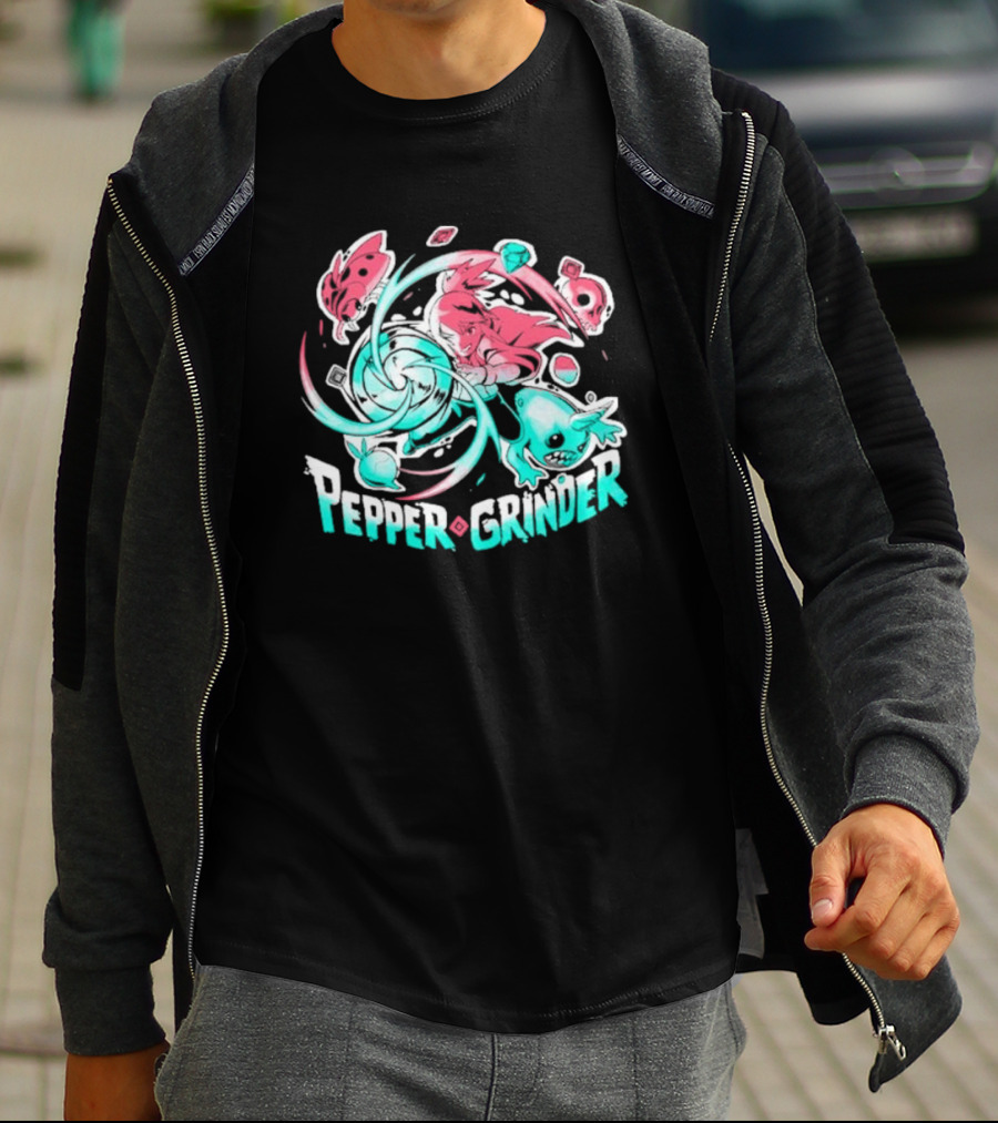 Pepper Grinder Cartoon Characters Rush Adventure T-Shirt