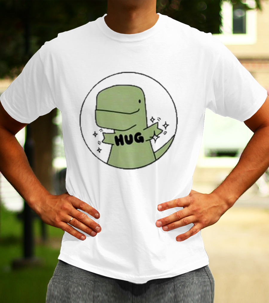 Timmy Dinosaur Hug Cute Embrace T-Shirt