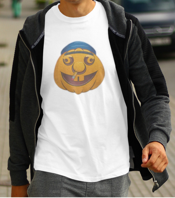 SML Pumpkin With Blue Hat And Pencil T-Shirt