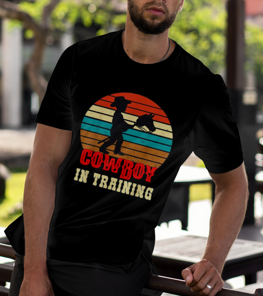Cowboy In Training Future Rodeo Boy With Wooden Horse T-Shirt