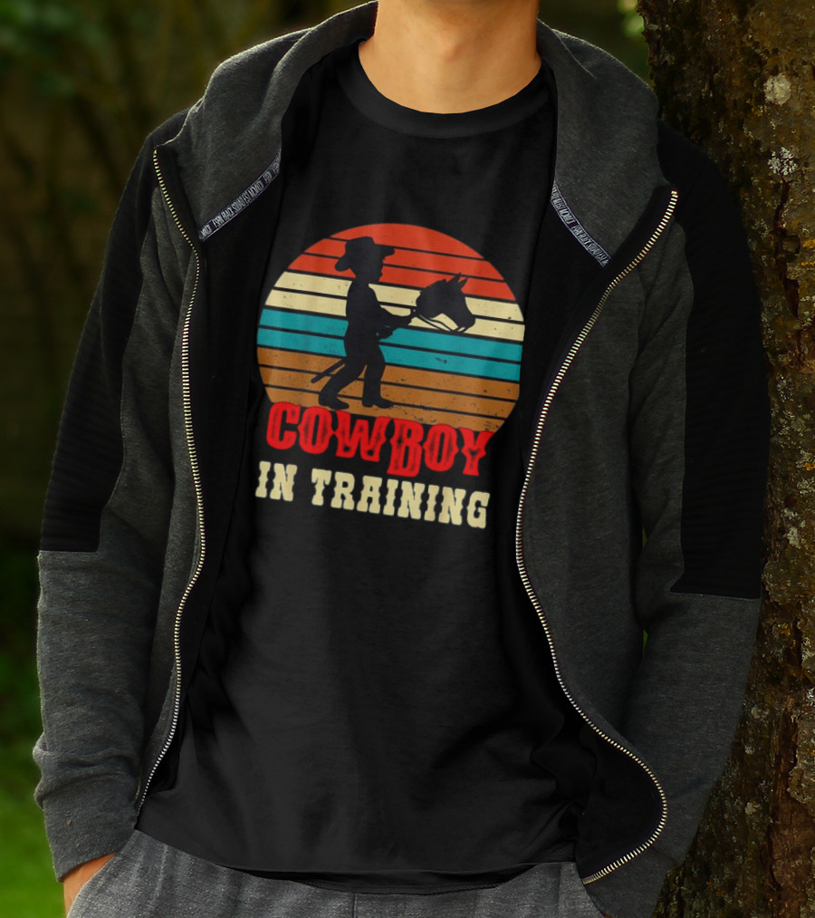 Cowboy In Training Future Rodeo Boy With Wooden Horse T-Shirt