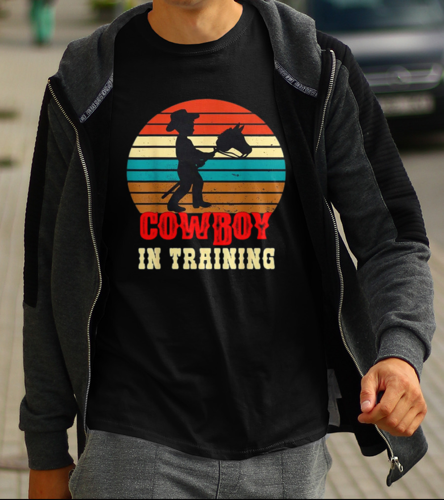 Cowboy In Training Future Rodeo Boy With Wooden Horse T-Shirt
