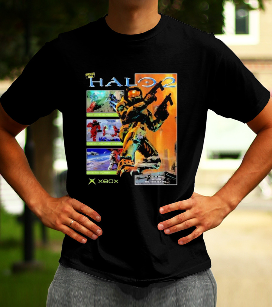 Halo 2 Master Chief Xbox Matchmaking Earth Will Never Be The Same T-Shirt