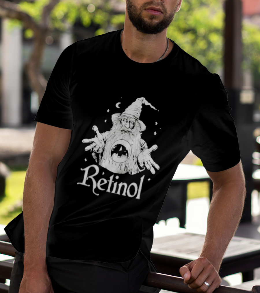 Retinol Enchanted Wizard Under Moonlit Stars T-Shirt