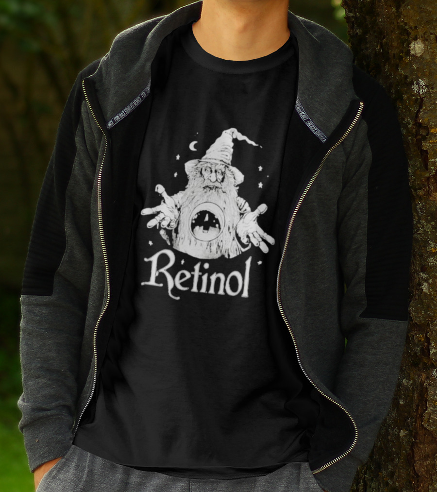 Retinol Enchanted Wizard Under Moonlit Stars T-Shirt