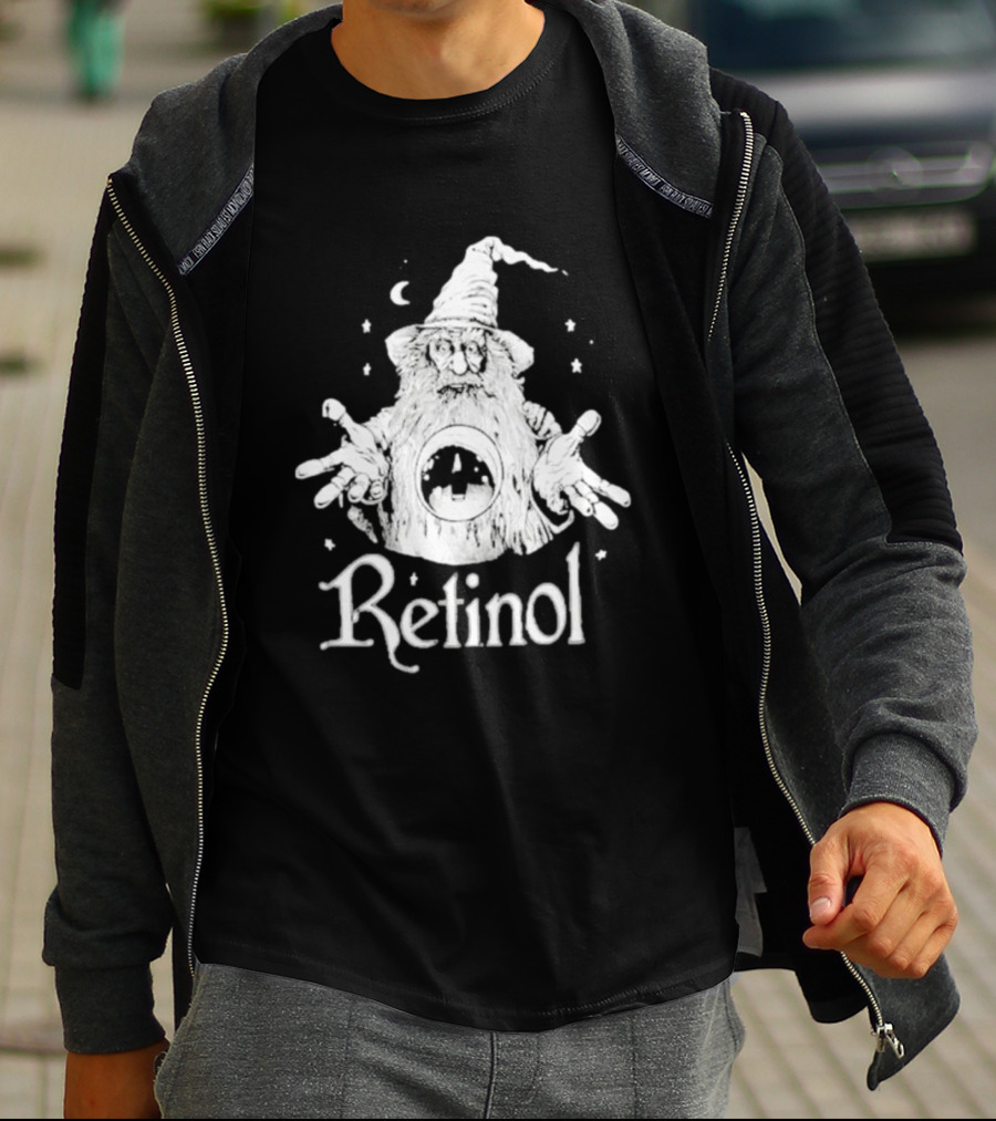 Retinol Enchanted Wizard Under Moonlit Stars T-Shirt