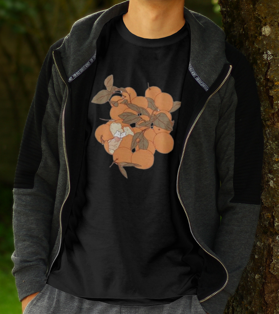 Sweet Citrus Delicate Orange Fruits With Leaves T-Shirt
