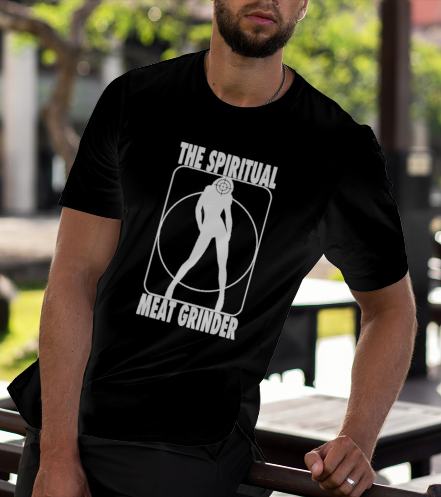 The Spiritual Meat Grinder Silhouette With Target Inside Circle T-Shirt