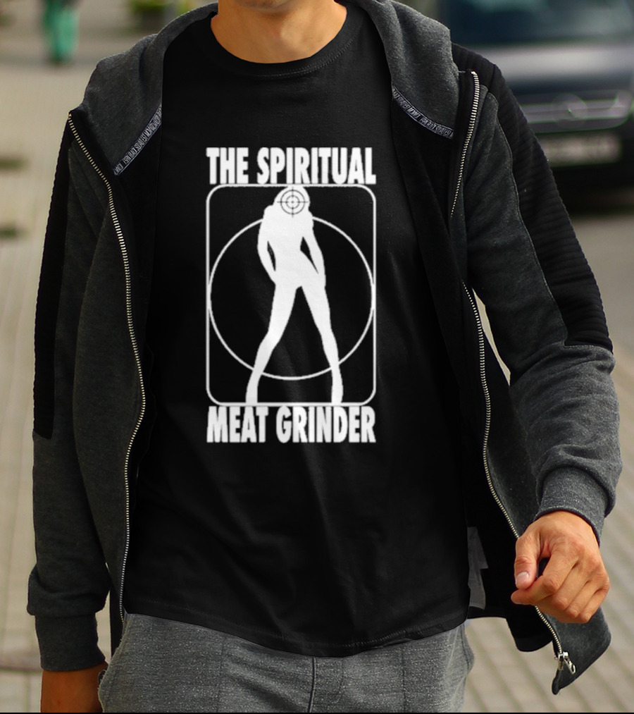 The Spiritual Meat Grinder Silhouette With Target Inside Circle T-Shirt