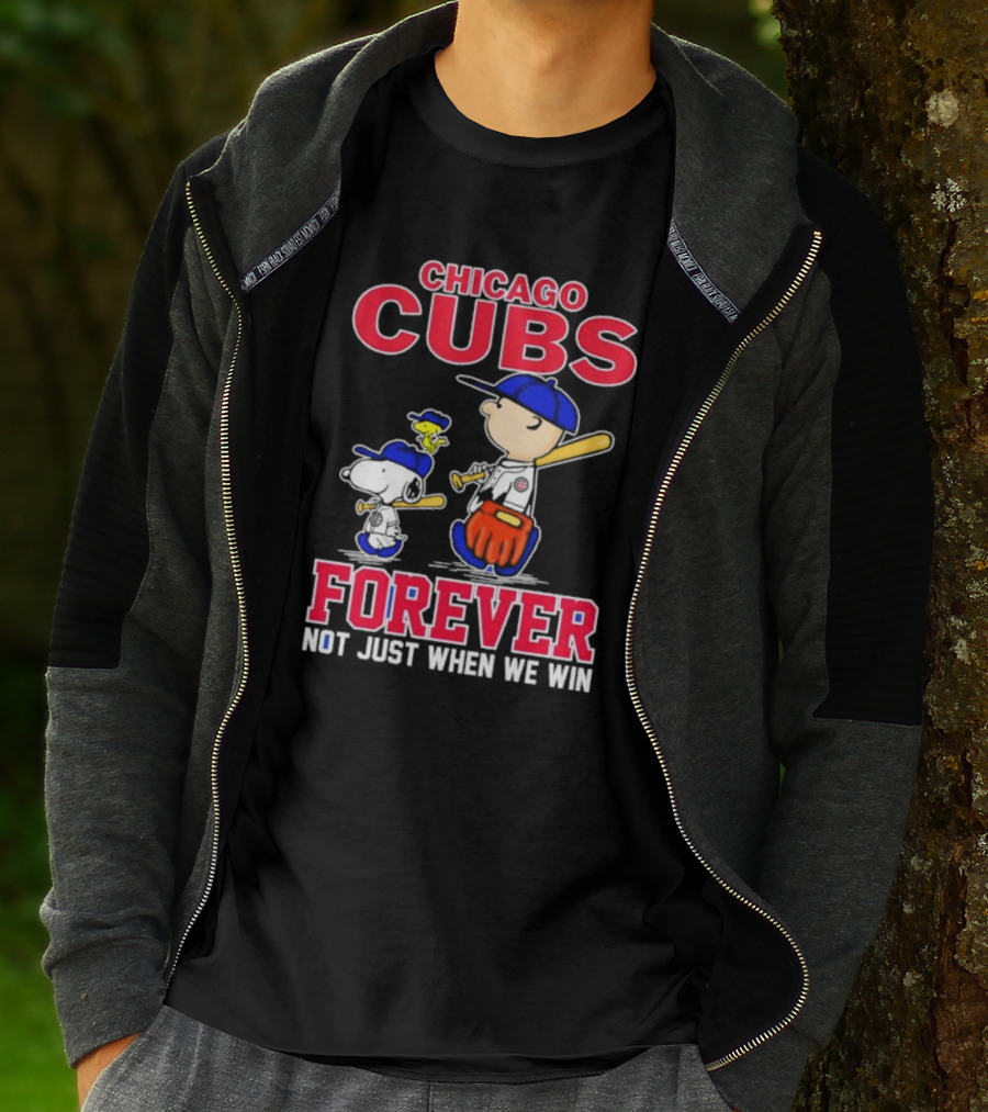 Chicago Cubs Forever With Snoopy And Peanuts Not Just When We Win T-Shirt