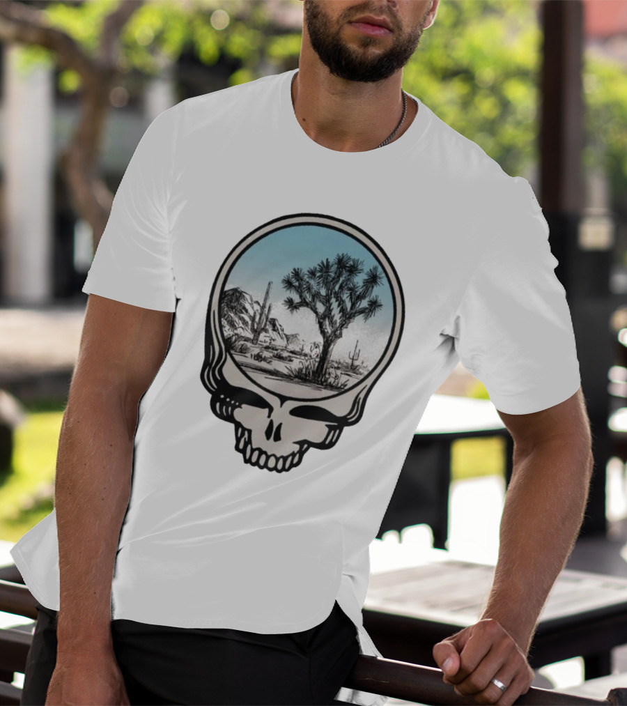 Grateful Dead Skull With Desert Scene Scenery T-Shirt