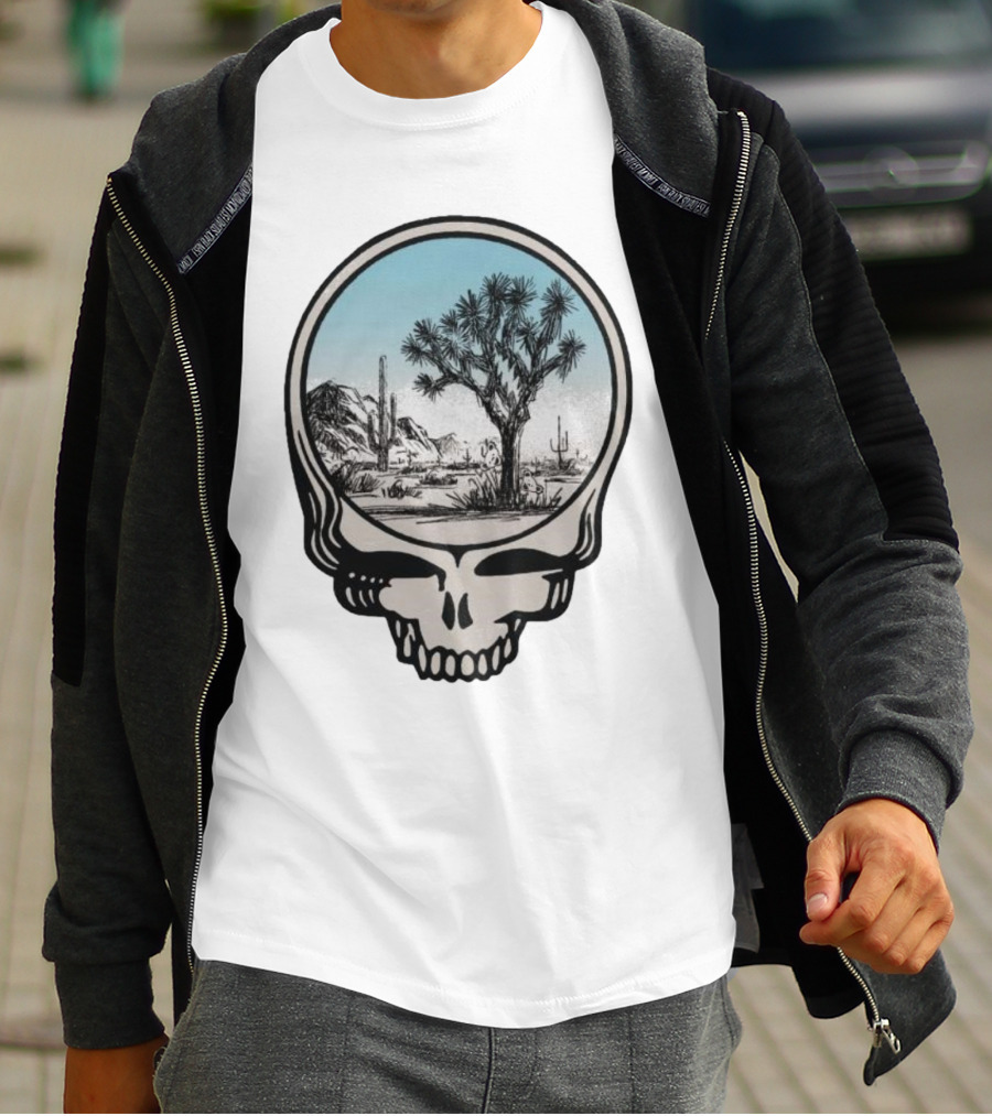 Grateful Dead Skull With Desert Scene Scenery T-Shirt