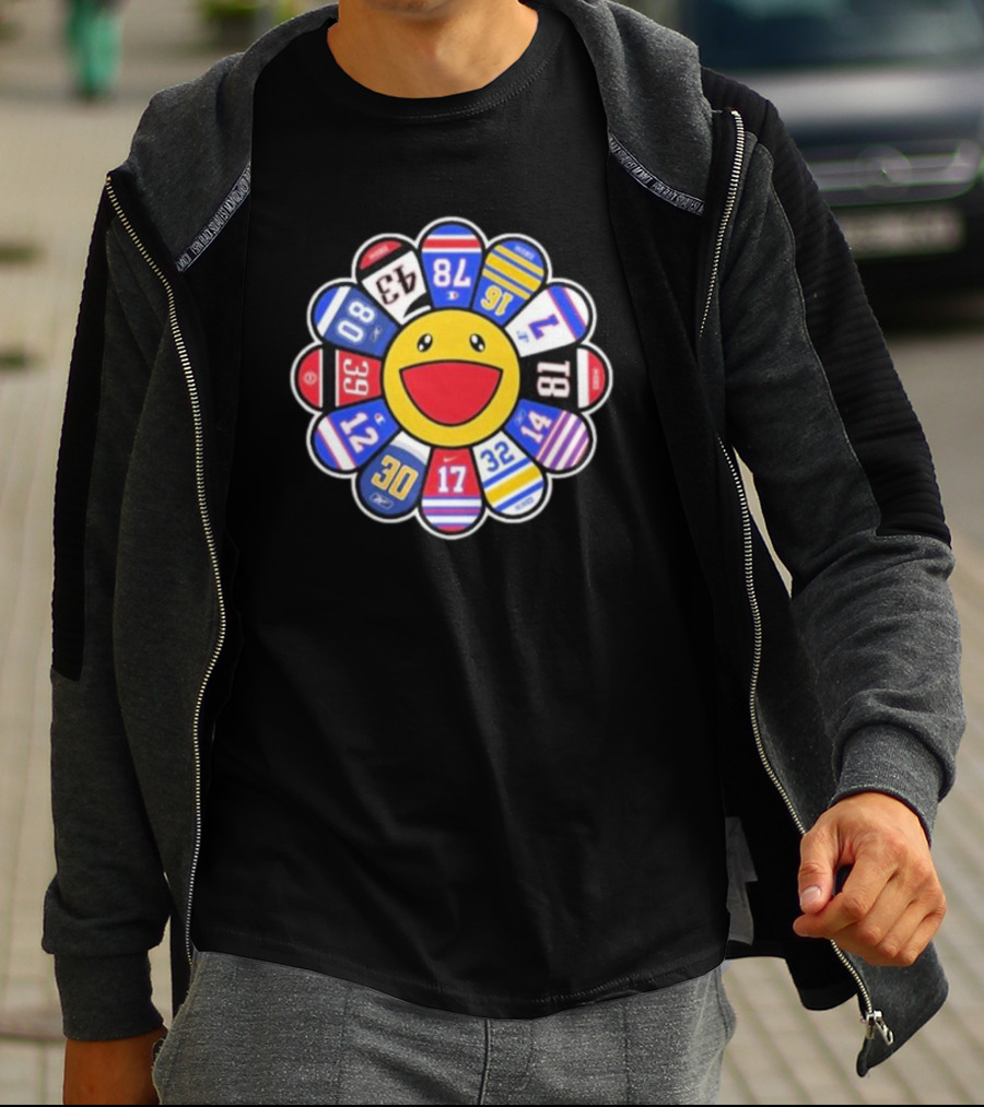 Buffalo Bills Player Numbers Smile Flower T-Shirt