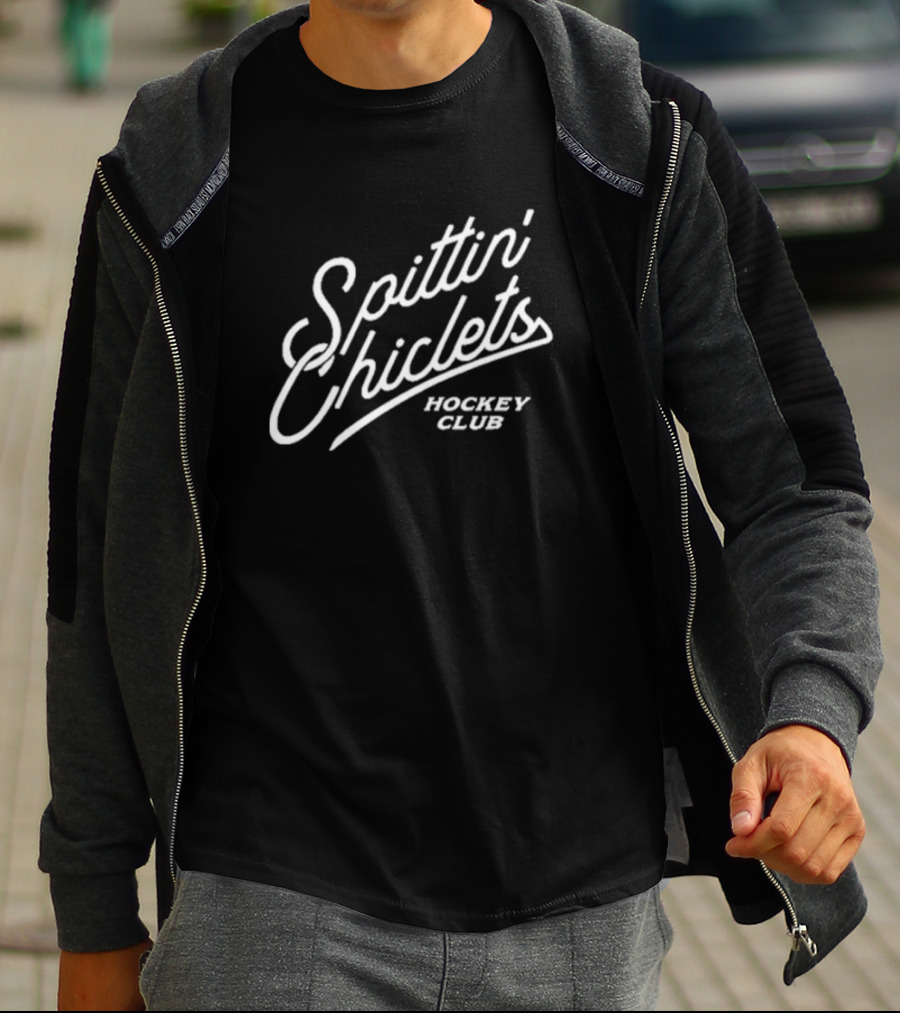 Spittin Chiclets Script Hockey Club T-Shirt