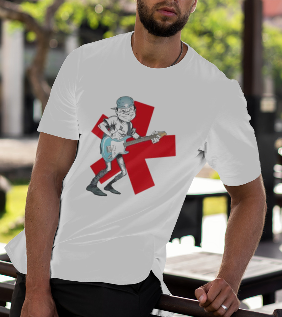 Tmd Comic By Thomas Tenney Rock Guitar Character With Red Asterisk T-Shirt