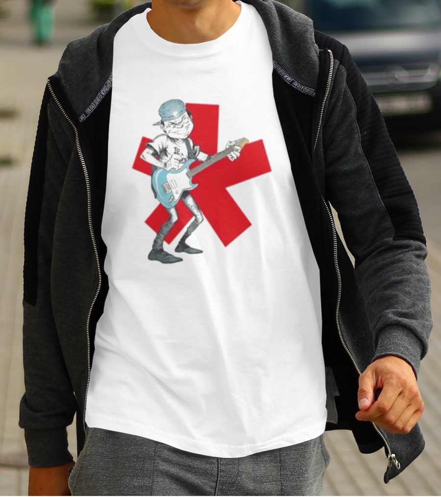Tmd Comic By Thomas Tenney Rock Guitar Character With Red Asterisk T-Shirt