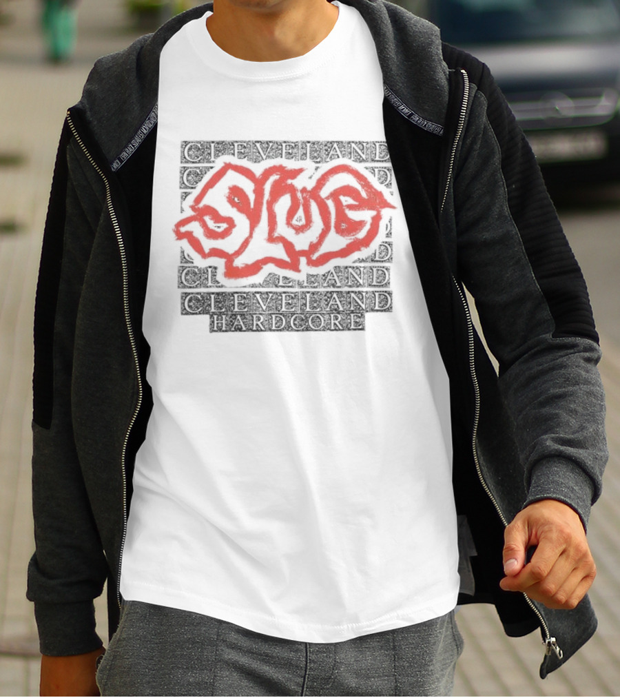 Cleveland Ohio Hardcore Slug Red Graffiti T-Shirt