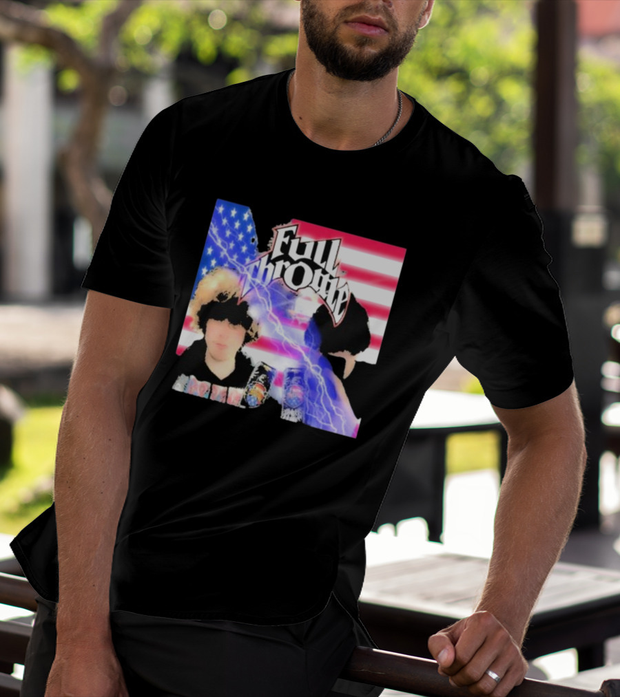 Full Throttle Stars And Stripes Energy Drink Lightning Burst T-Shirt