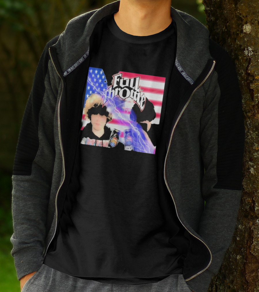 Full Throttle Stars And Stripes Energy Drink Lightning Burst T-Shirt