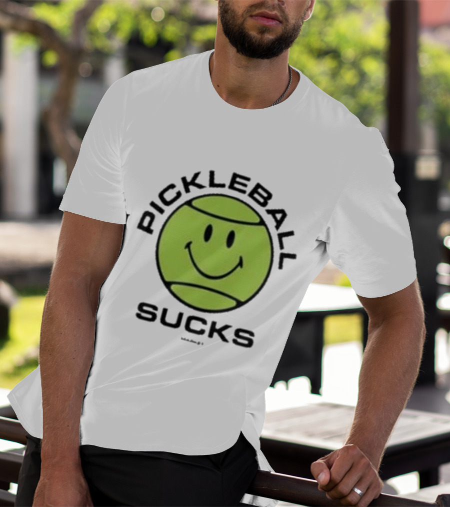 Smiley Face Pickleball Sucks T-Shirt