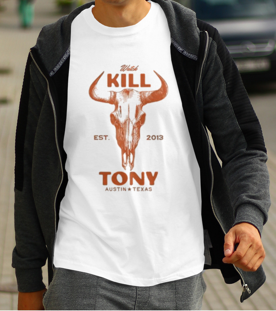 Kill Tony Austin Texas Est. 2013 Bull Skull T-Shirt