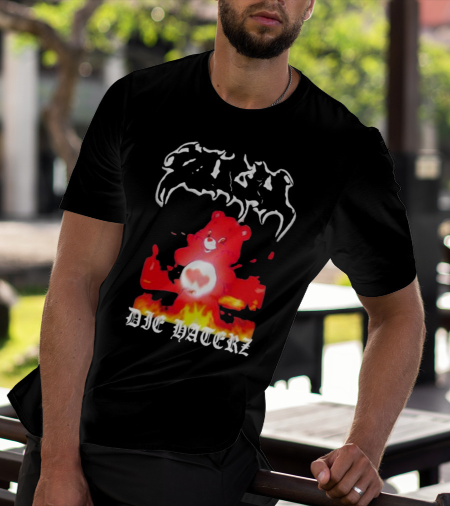 Zulu Bear Die Haterz Burning Heart T-Shirt