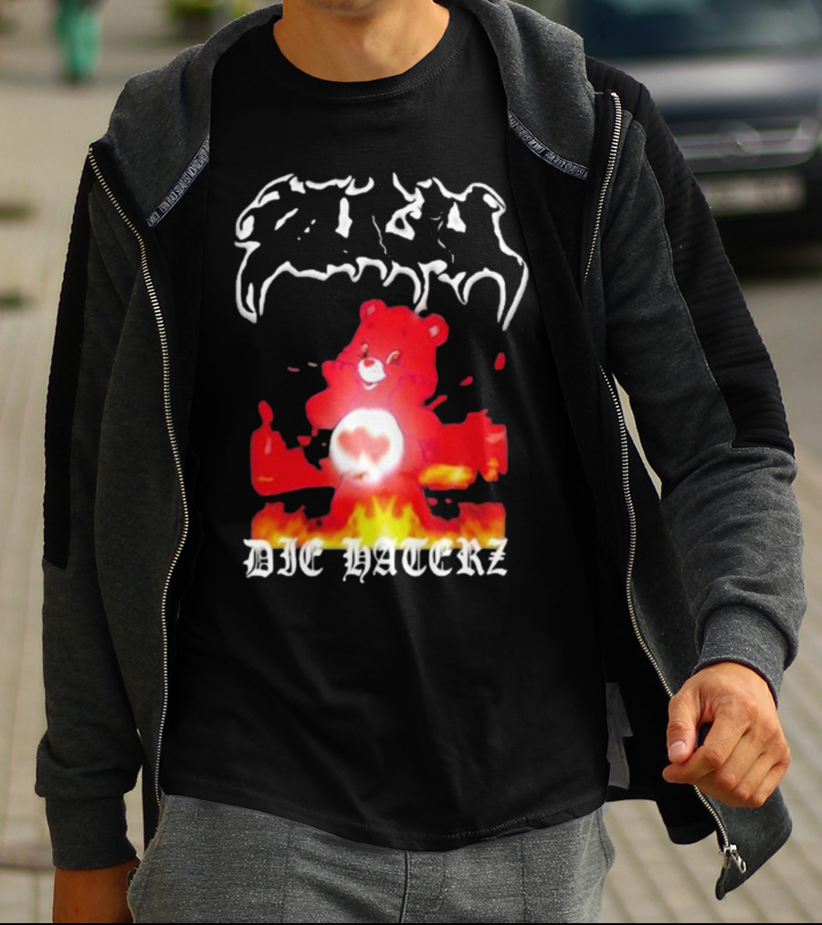 Zulu Bear Die Haterz Burning Heart T-Shirt