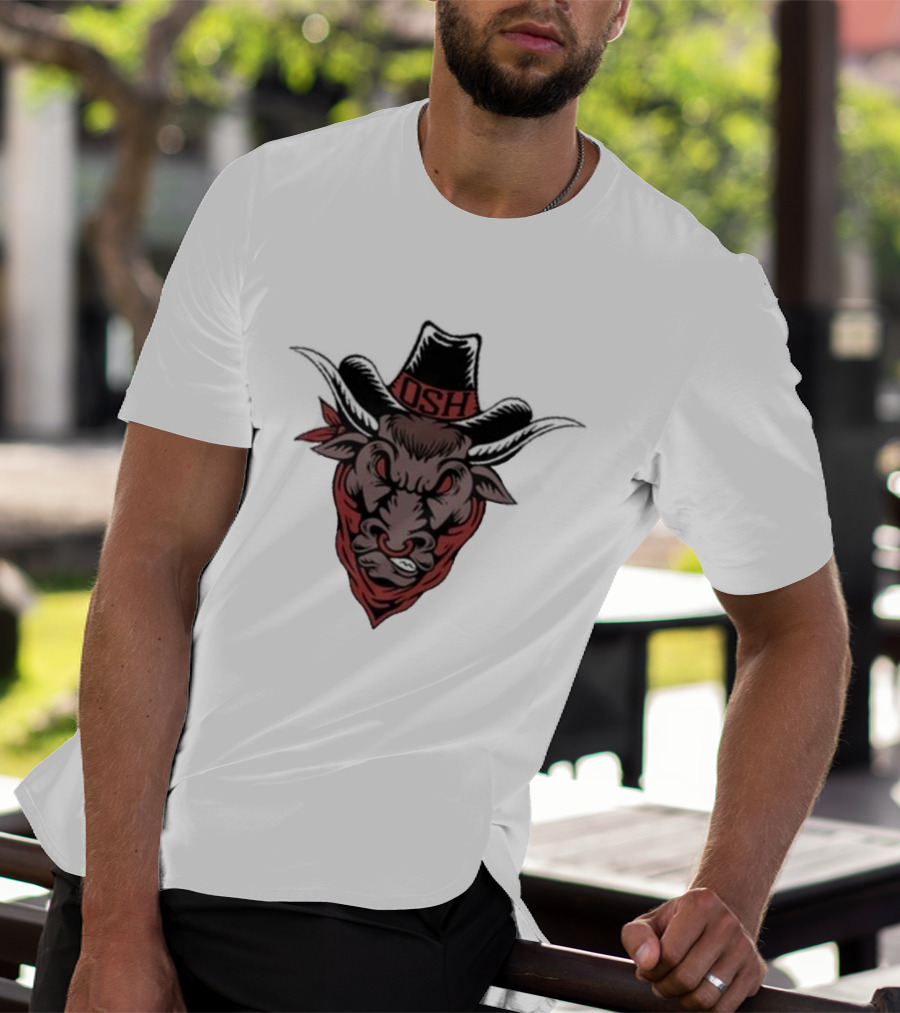 Old School Hats OSH Bull Custom Printed T-Shirt