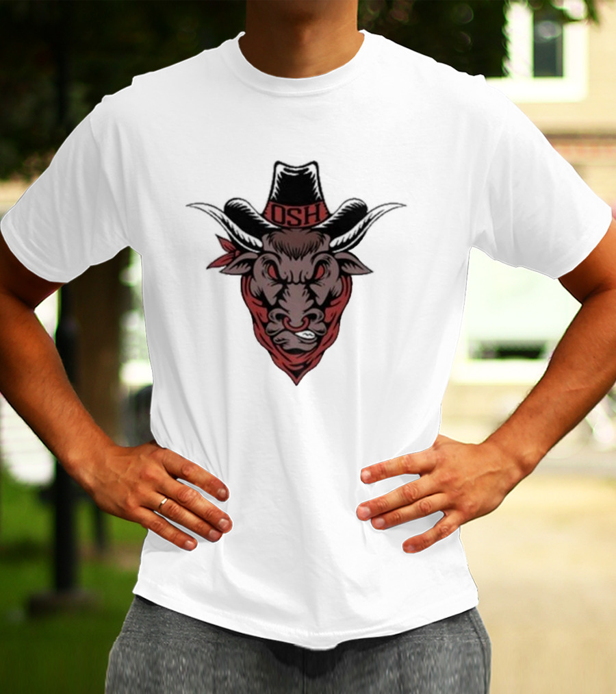 Old School Hats OSH Bull Custom Printed T-Shirt