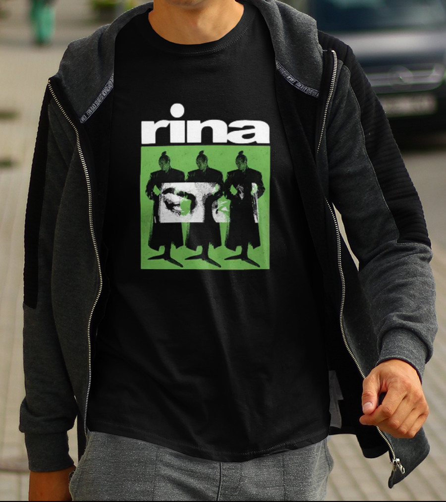 Rina Sawayama Triple Silhouette Black And Green T-Shirt