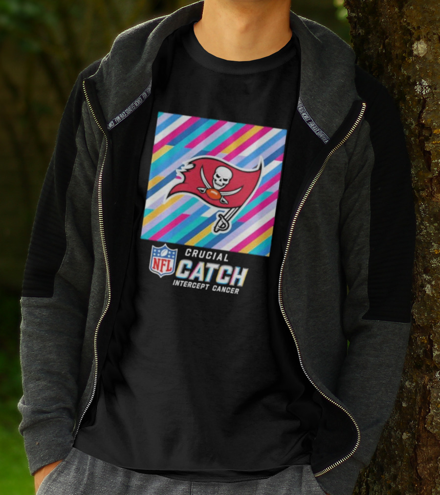 Tampa Bay Buccaneers NFL Crucial Catch Intercept Cancer T-Shirt
