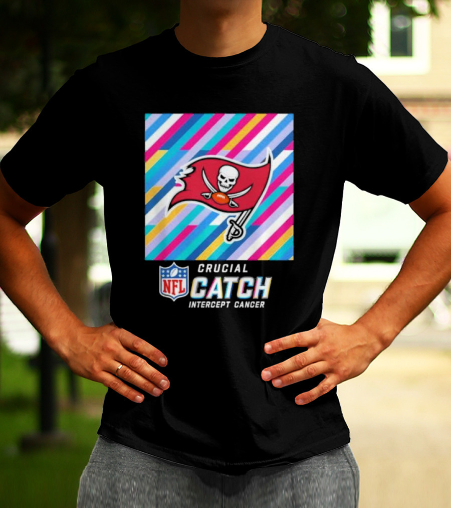 Tampa Bay Buccaneers NFL Crucial Catch Intercept Cancer T-Shirt