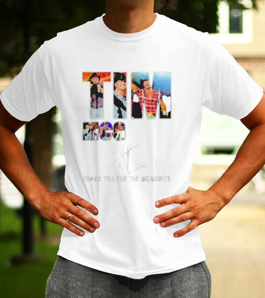 TIM MCGRAW THANK YOU FOR THE MEMORIES SIGNATURE ICONIC STAGE PERFORMANCES T-Shirt
