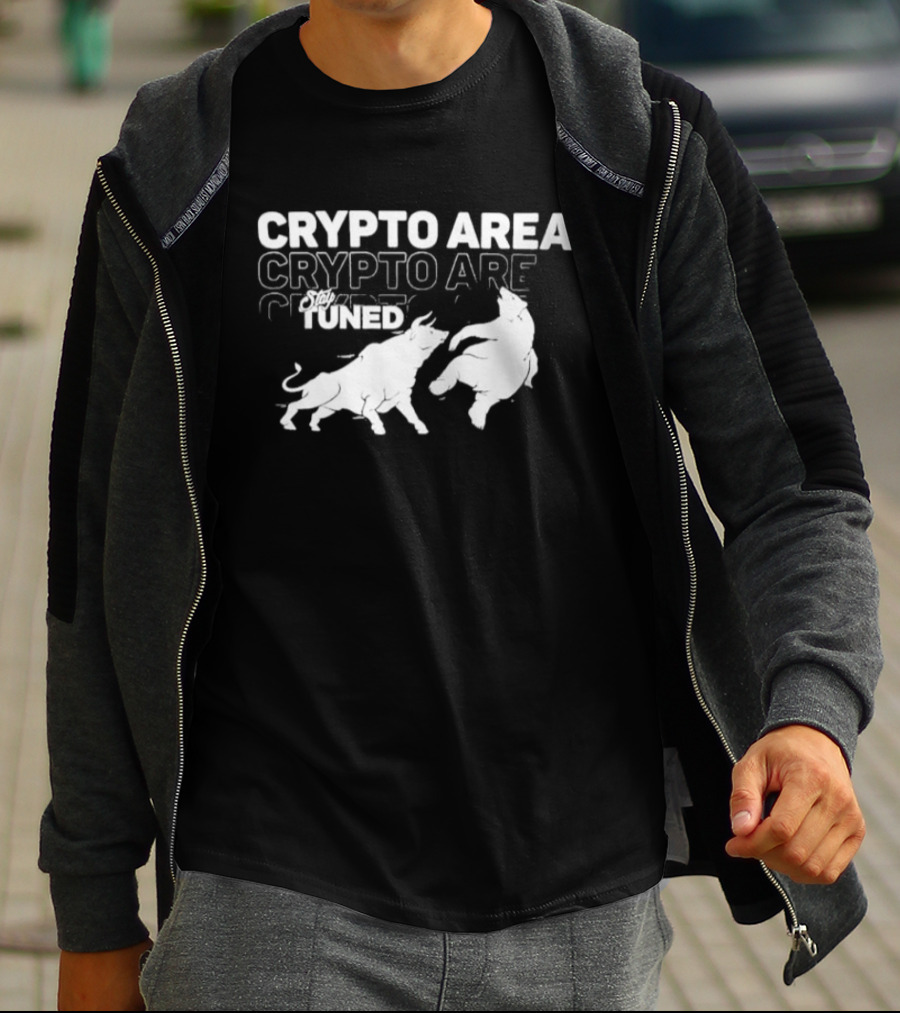 Crypto Area Stay Tuned Bull And Bear T-Shirt