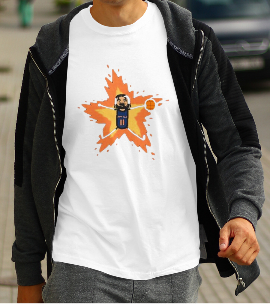 Paint Jalen Brunson Supernova Basketball Star Explosion T-Shirt