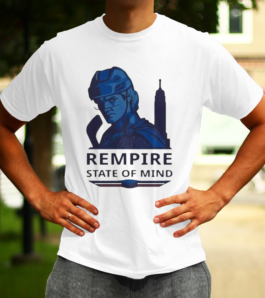 Rempire State Of Mind Matt Rempe New York Rangers Hockey Skyline T-Shirt