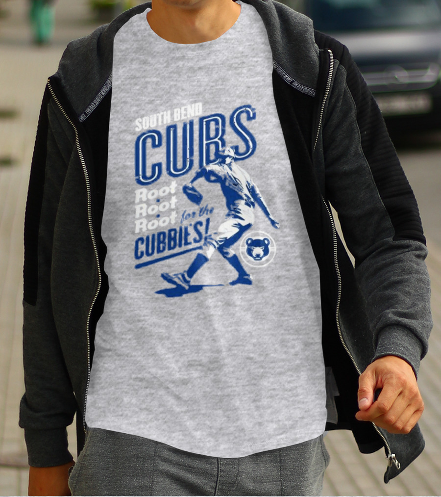 South Bend Cubs Root Root Root For The Cubbies Baseball Player T-Shirt