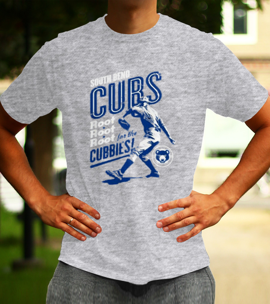 South Bend Cubs Root Root Root For The Cubbies Baseball Player T-Shirt
