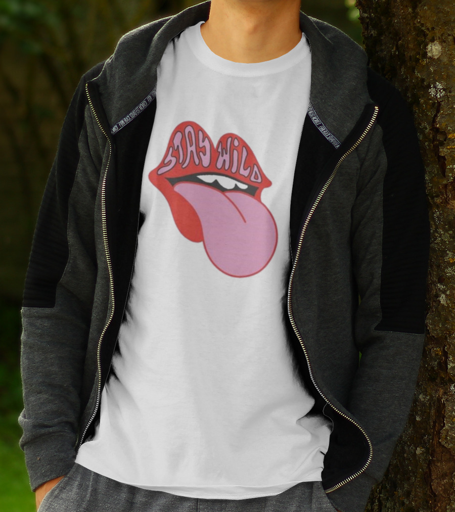 Stay Wild Lips Tongue T-Shirt