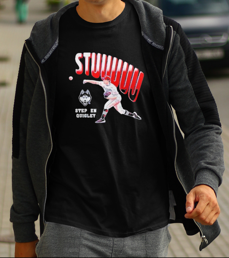 Stuuu Stephen Quigley UConn Huskies Baseball T-Shirt