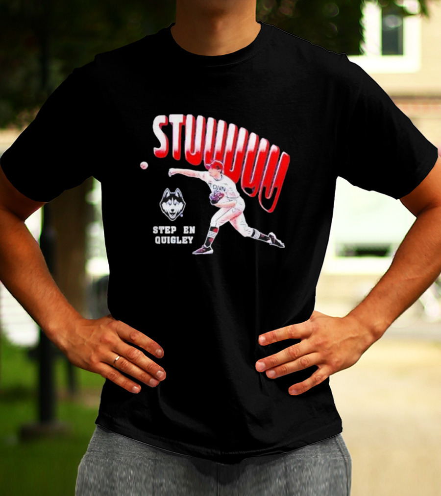 Stuuu Stephen Quigley UConn Huskies Baseball T-Shirt