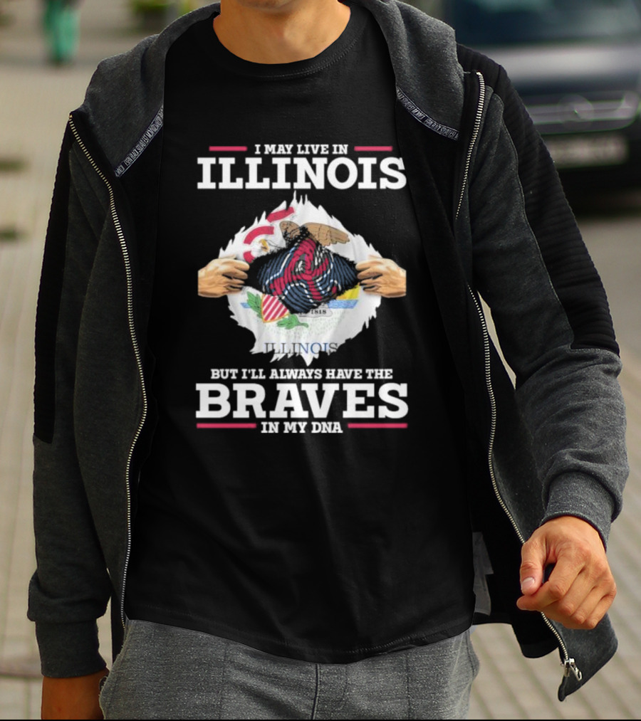 ILLINOIS Roots ATLANTA BRAVES Always In My DNA T-Shirt