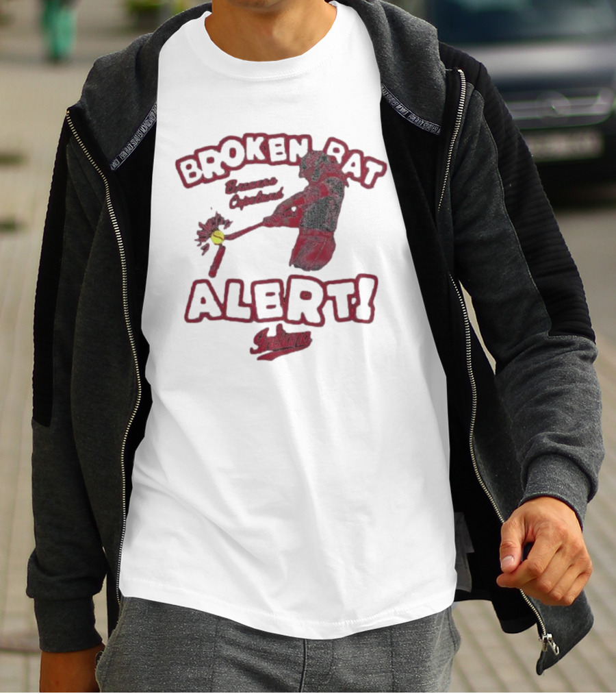 Broken Bat Alert Brianna Copeland Indiana Baseball Swing T-Shirt