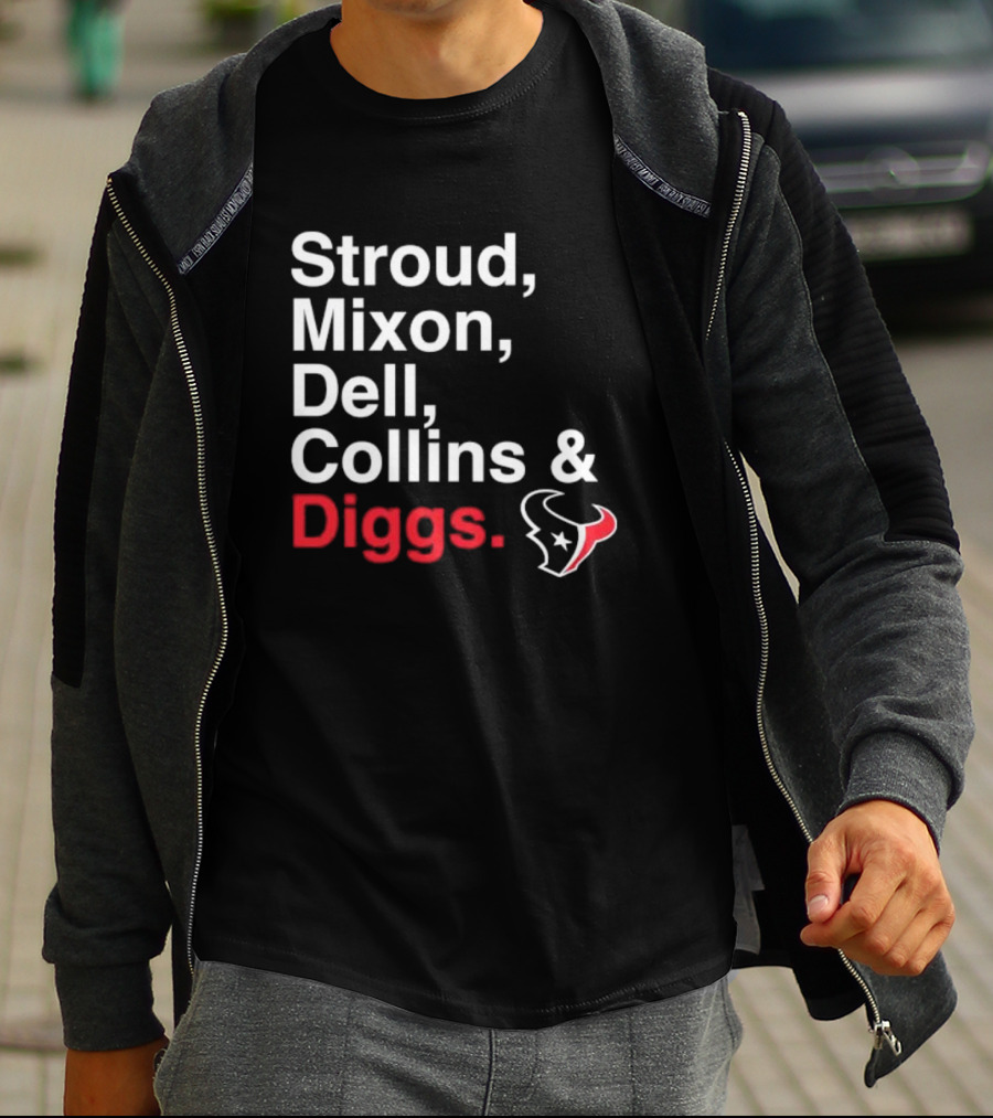Stroud Mixon Dell Collins Diggs Houston Texans T-Shirt