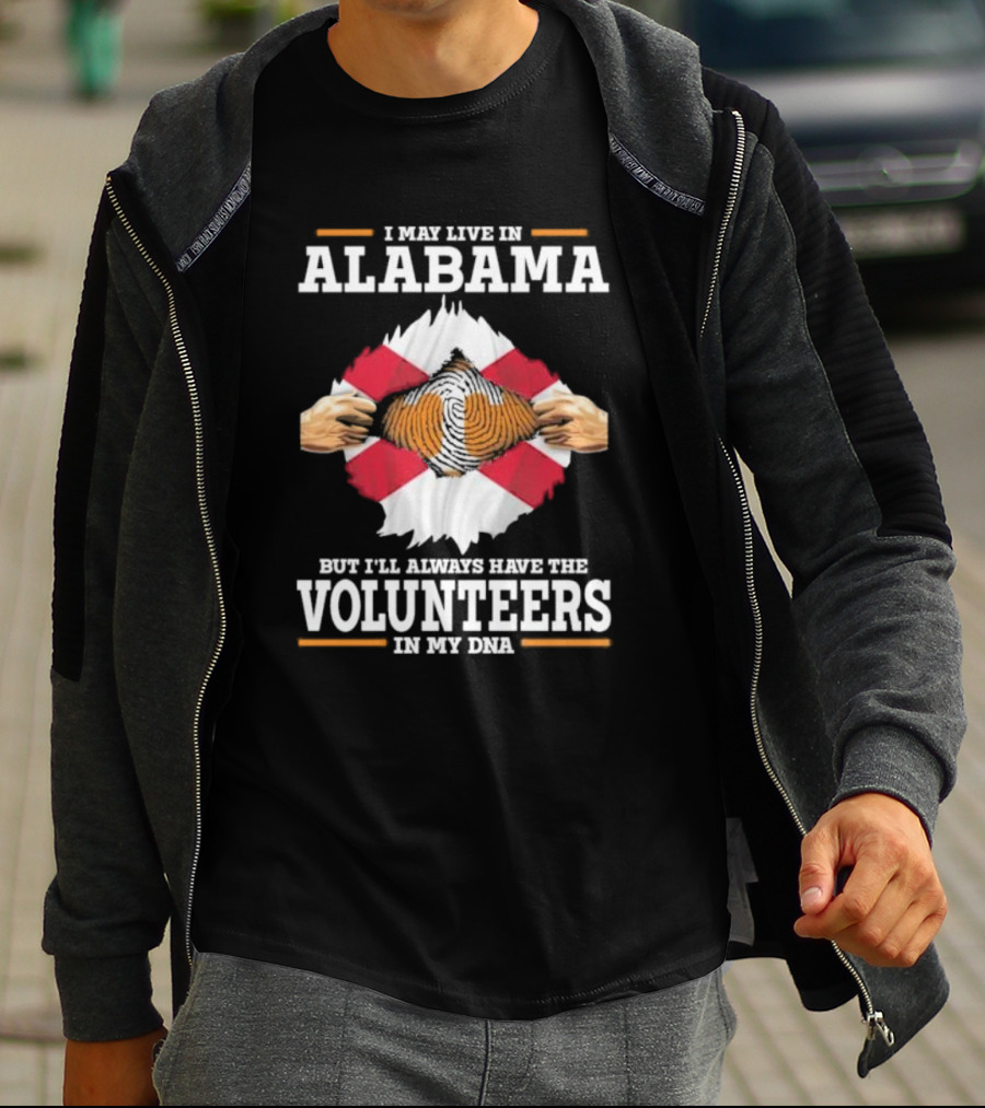 Alabama Resident With Tennessee Volunteers Spirit In My DNA T-Shirt