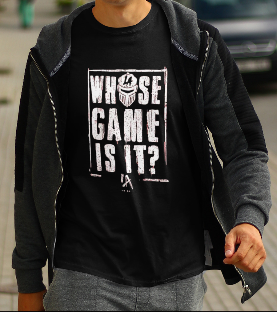 Whose Game Is It LA Knights Helmet T-Shirt