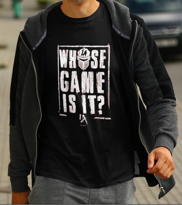 Whose Game Is It LA Knights Helmet T-Shirt