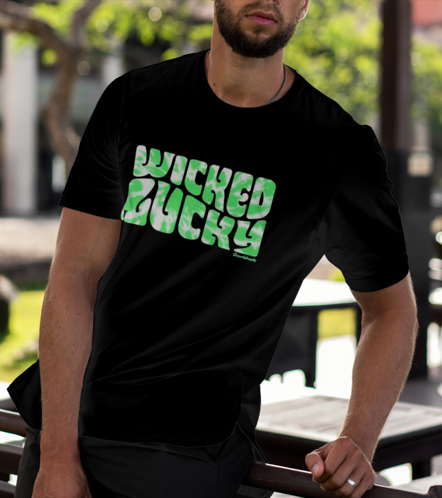 Wicked Lucky Green Tie-Dye Chowdaheadz T-Shirt